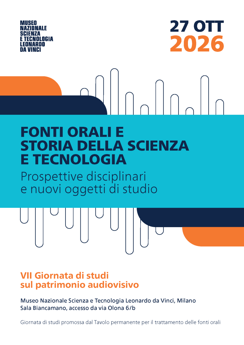 Giornata di Studi - Fonti Orali - Cover
